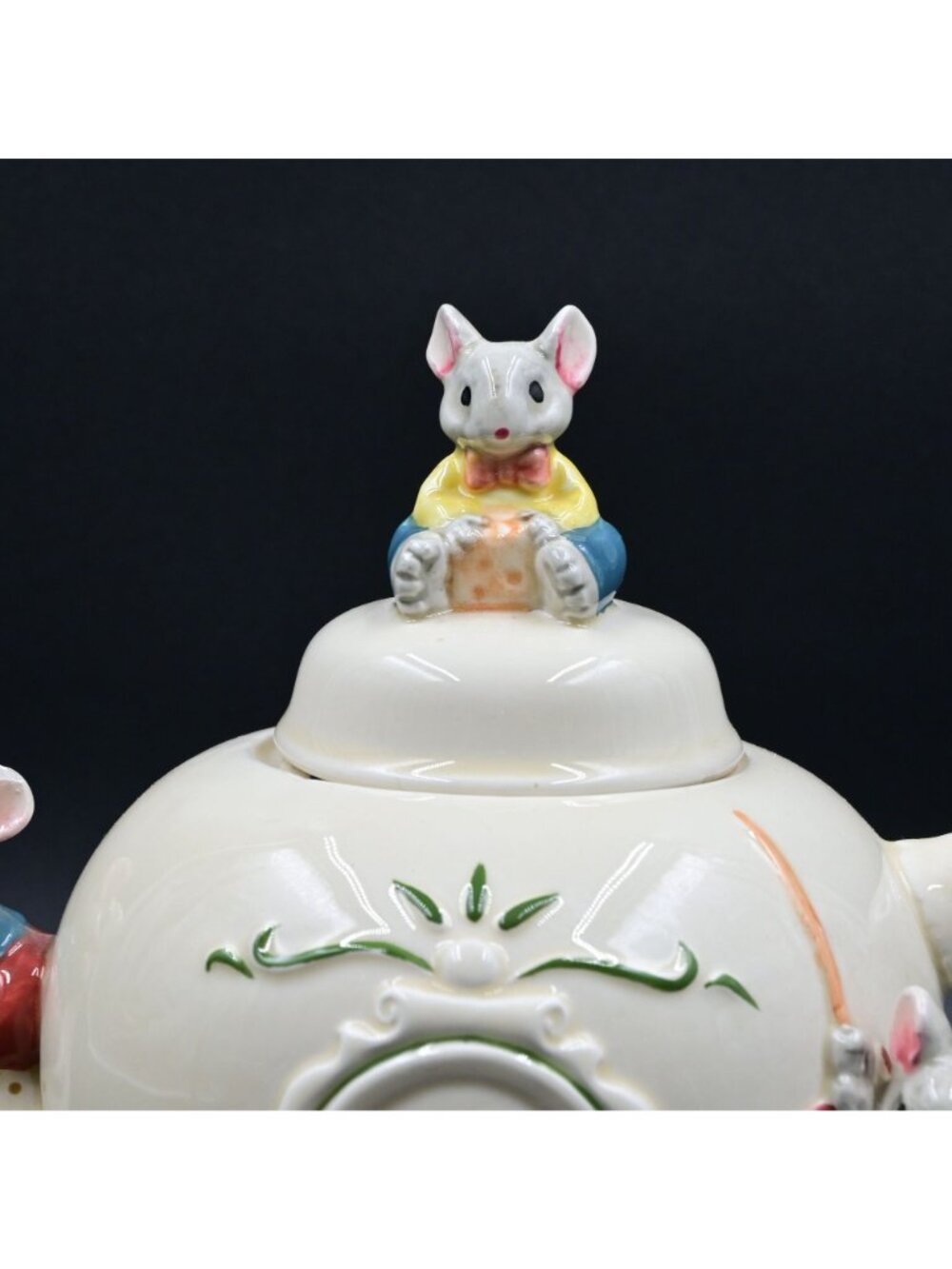 Merry Mousetales Ceramic Teapot Midwest Importers of Cannon Falls Mice Vintage - Picture 2 of 7